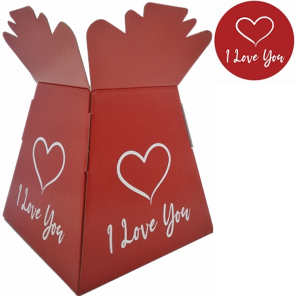 Valentine's Day I Love You Heart Bouquet Box