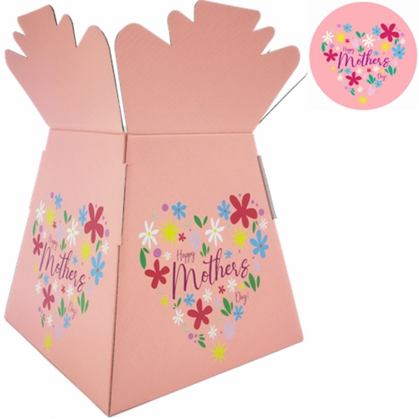 Happy Mother's Day Pink Floral Bouquet Box