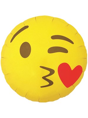 Kissing Heart Emoji 18" Foil Balloon