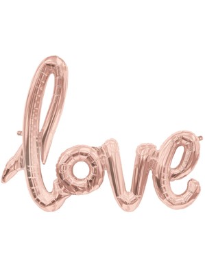Love Script 40" Foil Balloon - Rose Gold