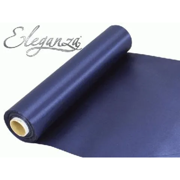 Eleganza Navy Blue Satin Fabric Roll 20M