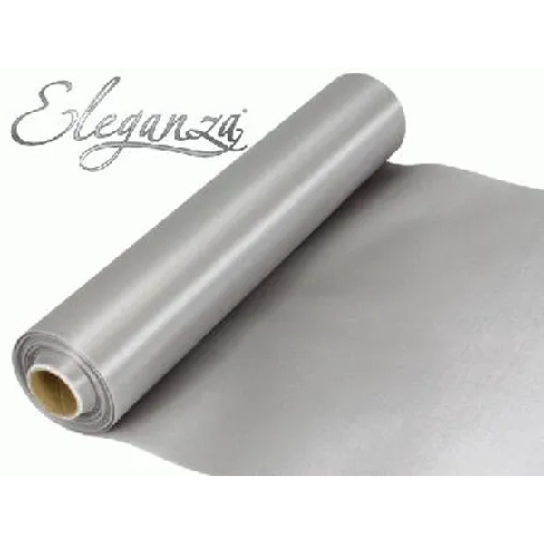 Eleganza Silver Satin Fabric Roll 20M