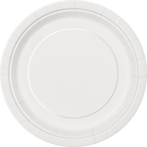 Bright White 9" Round Paper Plates 8pk