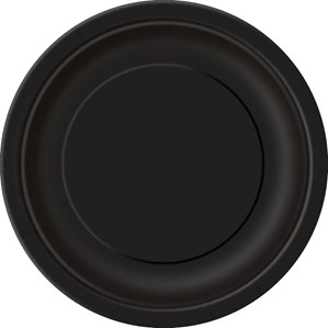 Midnight Black 7" Round Paper Plates 8pk