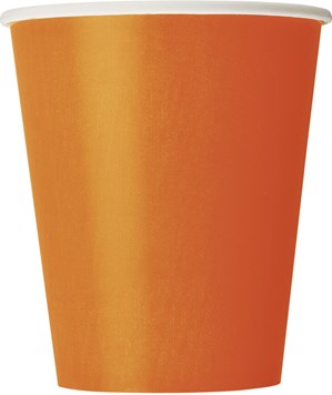 Pumpkin Orange 9oz Paper Cups 8pk