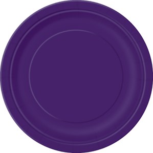 Deep Purple 9" Round Paper Plates 8pk