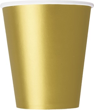 Gold 9oz Paper Cups 8pk