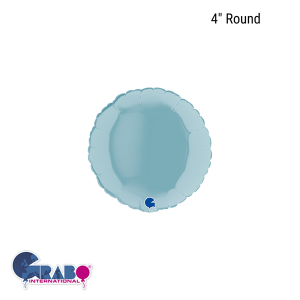 Grabo Pastel Blue 4" Round Foil Balloon