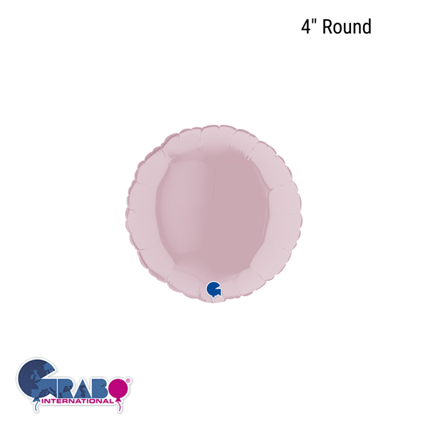 Grabo Pastel Pink 4" Round Foil Balloon