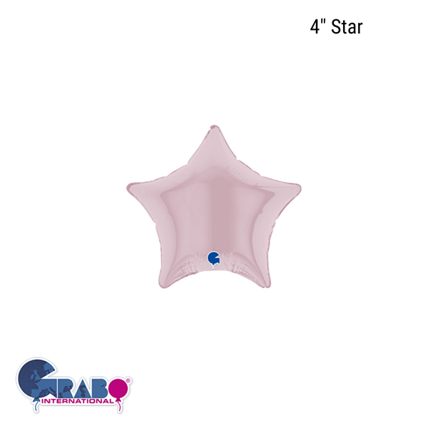 Grabo Pastel Pink 4" Star Foil Balloon