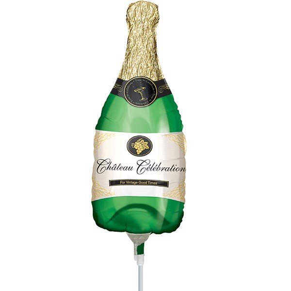 Champagne Bottle Mini Shape Foil Balloon (air-fill)