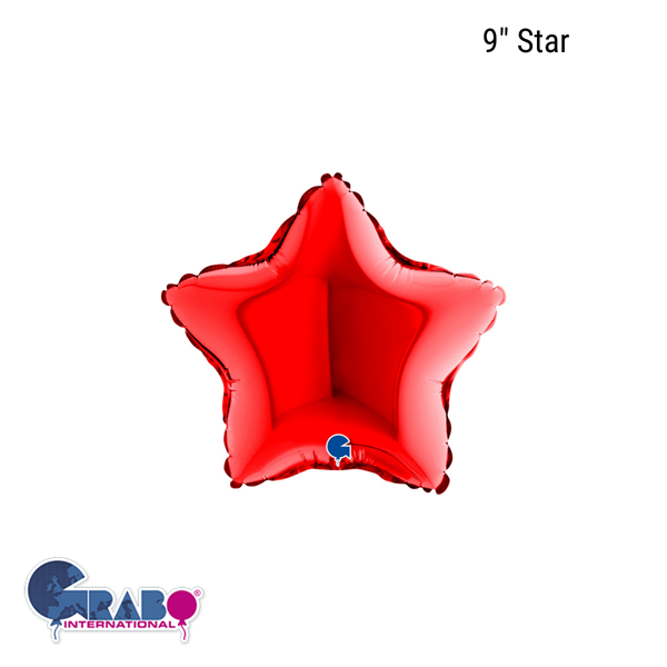Grabo Red Star 9" Foil Balloon