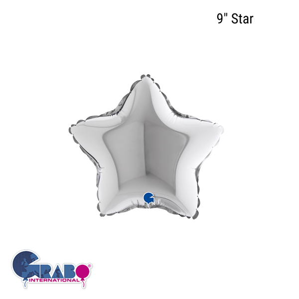 Grabo Silver 9" Star Foil Balloon