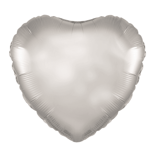 Silver 18" Heart Foil Balloon