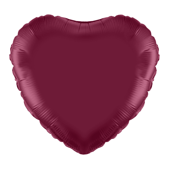 Burgundy 18" Heart Foil Balloon