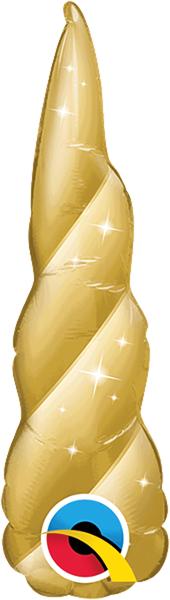 Mini Golden Unicorn Horn Air Fill 14" Foil Balloon