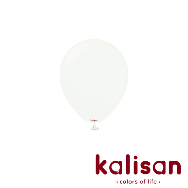 NEW Kalisan Standard 5" White Latex Balloons 100pk