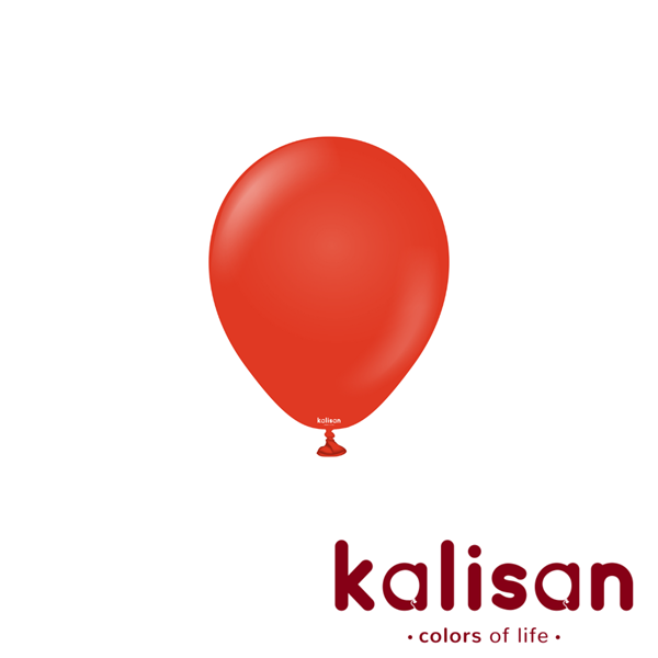 Kalisan Standard 5" Red Latex Balloons 100pk