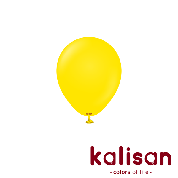 Kalisan Standard 5" Yellow Latex Balloons 100pk