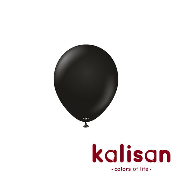Kalisan Standard 5" Black Latex Balloon 100pk