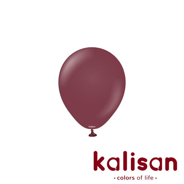 Kalisan Standard 5" Burgundy Latex Balloons 100pk