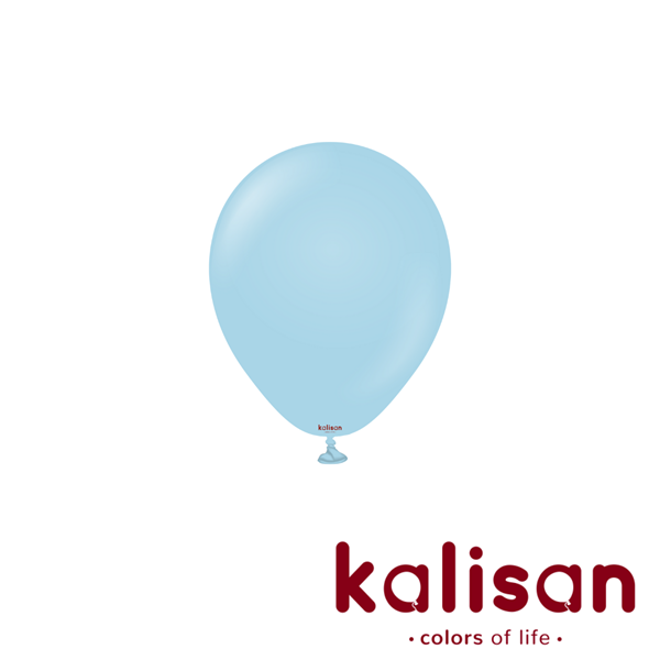 Kalisan Standard 5" Macaron Blue Latex Balloons 100pk