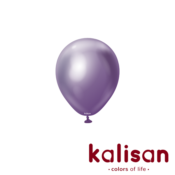 Kalisan 5" Mirror Violet Latex Balloons 100pk