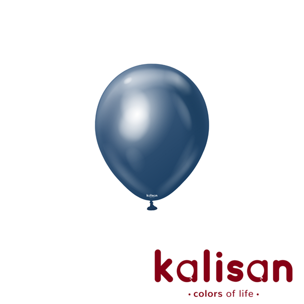 Kalisan 5" Mirror Navy Blue Latex Balloons 100pk