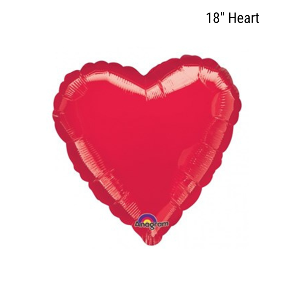 Anagram Red Heart 18" Foil Balloon