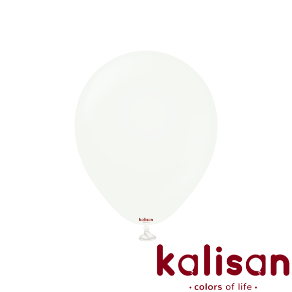 NEW Kalisan Standard 12" White Latex Balloons 100pk