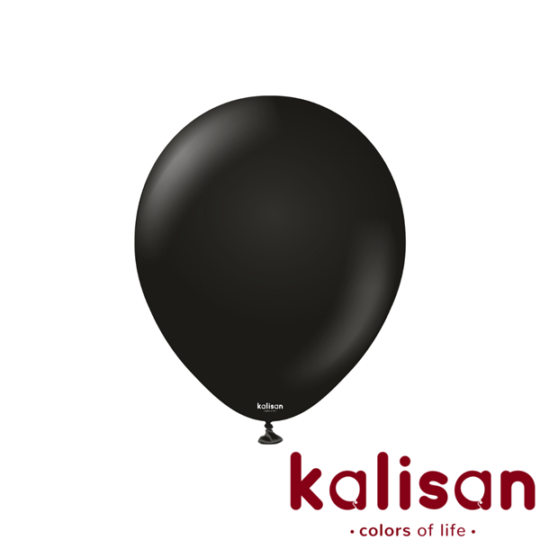 Kalisan Standard 12" Black Latex Balloons 100pk
