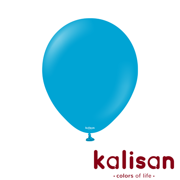 NEW Kalisan Standard 12" Caribbean Blue Latex Balloons 100pk