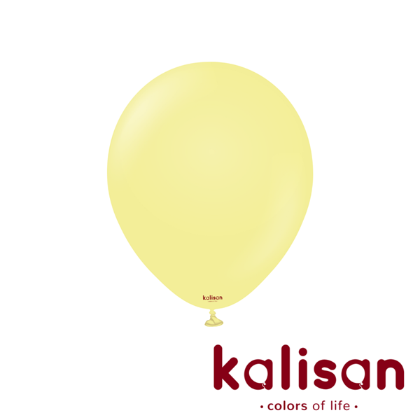 Kalisan Standard 12" Macaron Yellow Latex Balloons 100pk