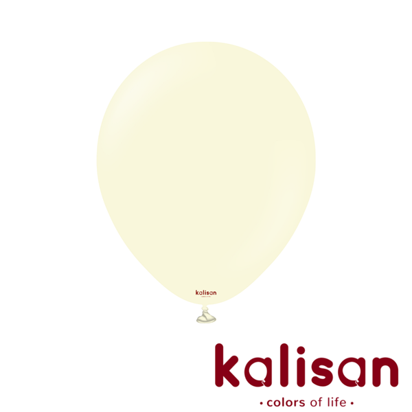 NEW Kalisan Standard 12" Macaron Pale Yellow Latex Balloons 100pk