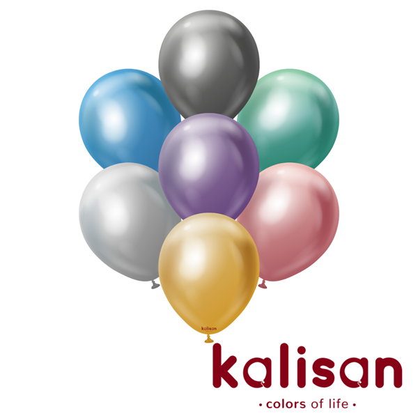 Kalisan 12" Mirror Mix Latex Balloons 50pk