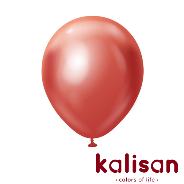 Kalisan 12" Mirror Red Latex Balloons 50pk