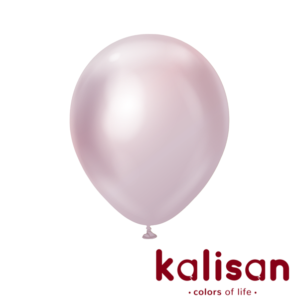 Kalisan 12" Mirror Pink Gold Latex Balloons 50pk