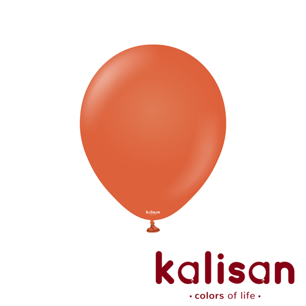 Kalisan Retro 12" Rust Orange Latex Balloons 100pk