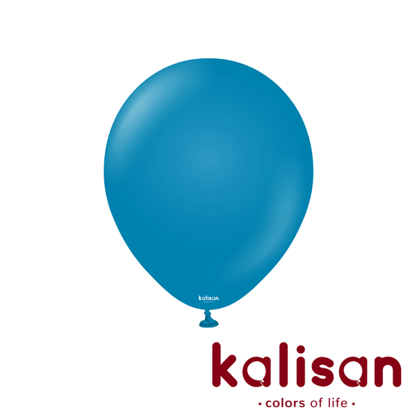 Kalisan Retro 12" Deep Blue Latex Balloons 100pk