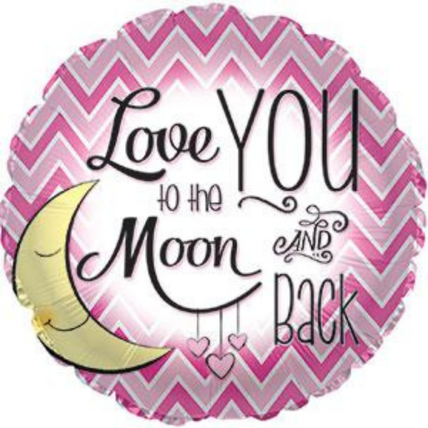 Pink Love You To The Moon & Back 17" Foil Balloon