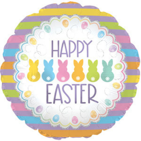 Happy Easter Tails 17" Foil Balloon (Loose)
