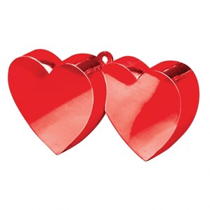 Red 6oz Double Heart Balloon Weight