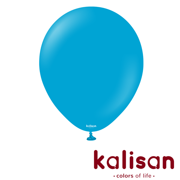 NEW Kalisan Standard 18" Caribbean Blue Latex Balloons 25pk