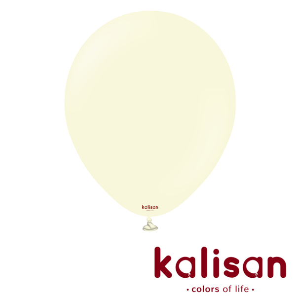 NEW Kalisan Standard 18" Macaron Pale Yellow Latex Balloons 25pk