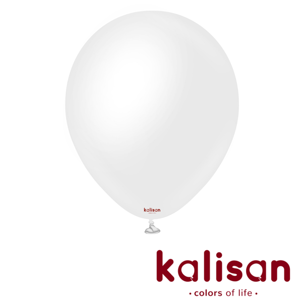 NEW Kalisan Opaque Satin 18" Snow White Latex Balloon 25pk