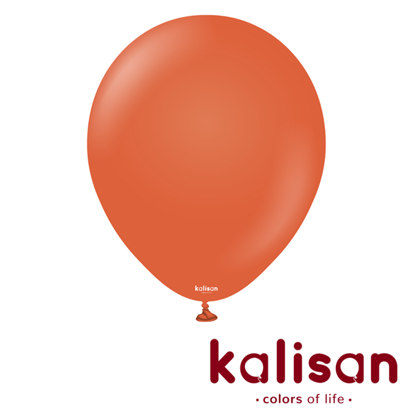Kalisan Retro 18" Rust Orange Latex Balloons 25pk