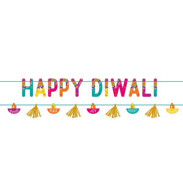 Happy Diwali 2 Piece Colourful Decorating Kit