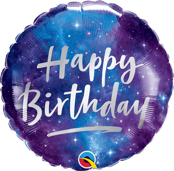 Happy Birthday Space Galaxy 18" Foil Balloon