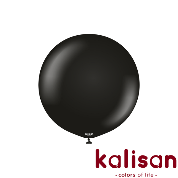 Kalisan Standard 24" Black Latex Balloons 2pk