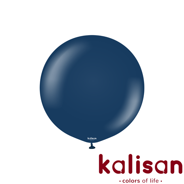 Kalisan Standard 24" Navy Blue Latex Balloons 2pk